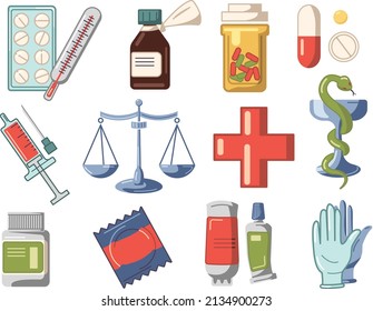 Hospital and medical set line icons in flat design with elements for web site design and mobile apps. Collection modern infographic logo and symbol. Hospital and medical vector line pictogram