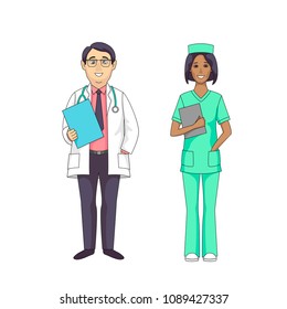 Hospital Medical Staff Stock Vector (Royalty Free) 1089427337 ...