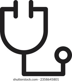 Hospital Medical Stethoscope Outline Icon