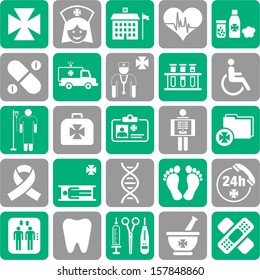 Hospital and Medicine icons