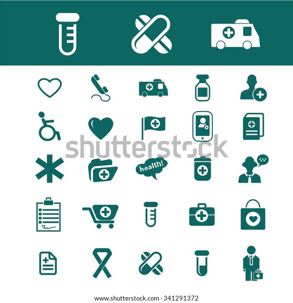 hospital, medicine  icons, signs\
vector concept set for infographics, mobile, website,\
application\
