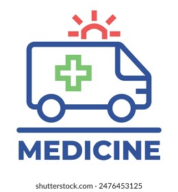 Hospital medicine isolaed logo icon concept. Vector flat graphic design illustration
