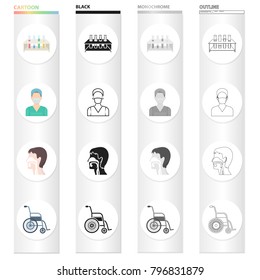 Hospital, medicine, polyclinic and other web icon in cartoon style. Metal, equipment, facilities icons in set collection.