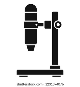 Hospital microscope icon. Simple illustration of hospital microscope vector icon for web design isolated on white background