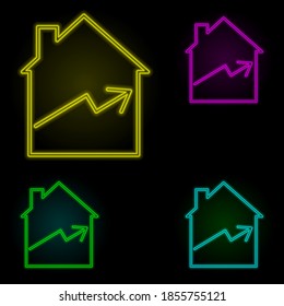 hospital neon color set icon. Simple thin line, outline vector of building landmarks icons for ui and ux, website or mobile application