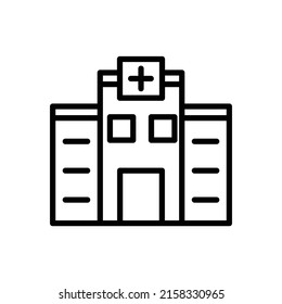 hospital new icon simple vector