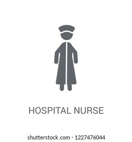 Hospital Nurse icon. Trendy Hospital Nurse logo concept on white background from Ladies collection. Suitable for use on web apps, mobile apps and print media.