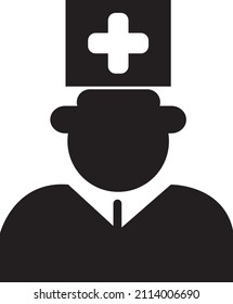 Hospital nurse icon. hospital nurse vector icon for web design isolated on white background.eps