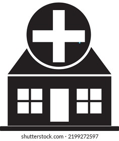 Hospital on white background vector