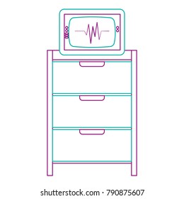hospital operating drawer with ekg machine