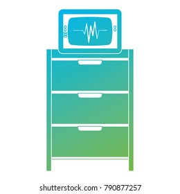 hospital operating drawer with ekg machine