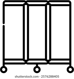 Hospital Partition Icon Line Vector Illustration