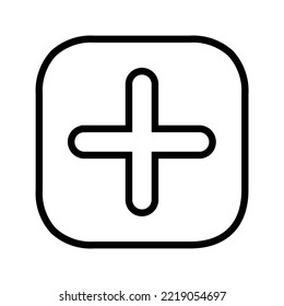 Hospital plus sign vector icon illustration 