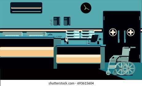 Hospital Reception Illustration