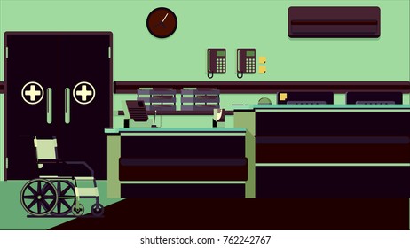 Hospital Reception Illustration