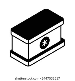 Hospital reception table vector design in isometric style