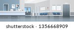 hospital reception waiting hall with counter seats doors and elevator empty no people medical clinic interior horizontal banner panorama flat