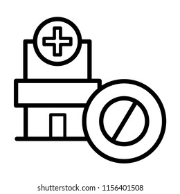 Hospital related medical equipments icon