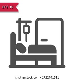 Hospital Room Icon. Professional, Pixel Perfect Icon, EPS 10 Format.