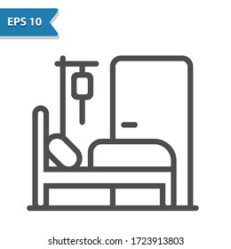 Hospital Room Icon. Professional, Pixel Perfect Icon, EPS 10 Format.