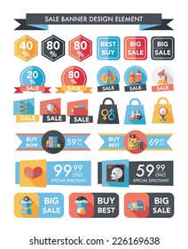 hospital sale banner design flat background set, eps10
