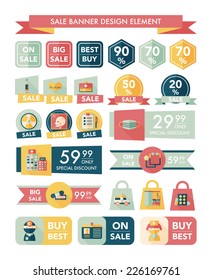 hospital sale banner design flat background set, eps10