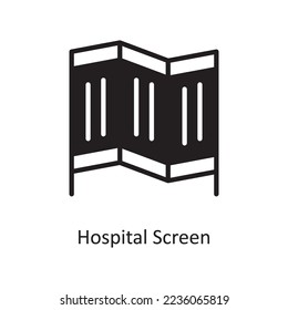 Hospital Screen Vector Solid Icon Design illustration. Medical Symbol on White background EPS 10 File