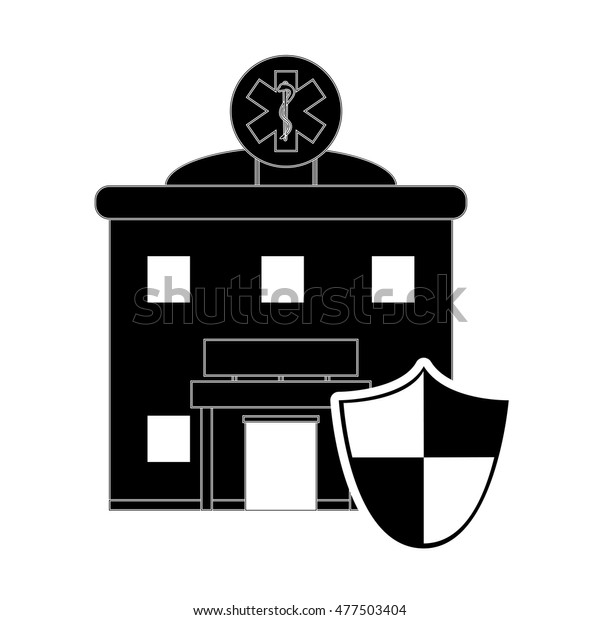 hospital and shield\
icon