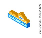 hospital ship transport marine isometric icon vector. hospital ship transport marine sign. isolated symbol illustration