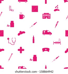 hospital and sick icon pattern eps10