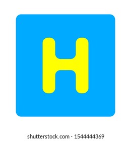 hospital sign icon. flat illustration of hospital sign vector icon. hospital sign symbol