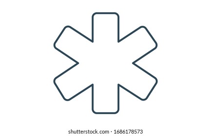 Hospital sign icon. Healthcare and medical facility usage. Vector illustration