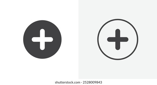 Hospital sign icon vector icon set in black and white color.