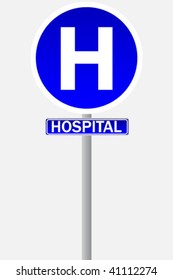 Hospital Sign Traffic Stock Vector (Royalty Free) 41112274 | Shutterstock