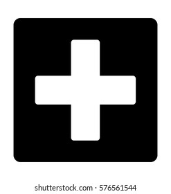 Hospital Sign Vector Icon