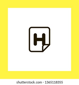 hospital sign vector icon. flat design