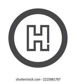 hospital signpost design icon isolated