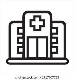 hospital simple icon in modern style