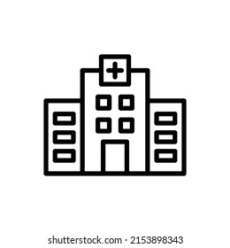 Hospital simple icon vector. Flat design