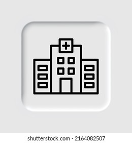 Vector de icono simple del hospital. Diseño plano. Diseño de neutralismo.ai