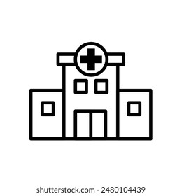 Hospital -  simple vector icon	