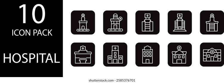 Hospital solid Editable Icons set, A collection of customizable hospital solid vector icons, giving a professional look to medical projects.