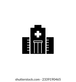hospital solid icon black solid vector with mental health theme