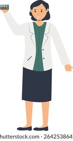 Hospital Staff Cartoon Character. Isolated on White Background. Vector Illustration
