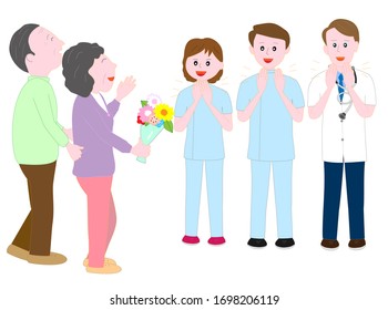 Hospital staff forgoing the discharge of the elderly.