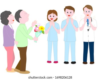 Hospital staff forgoing the discharge of the elderly.