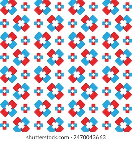 Hospital stellar trendy multicolor repeating pattern vector illustration background design