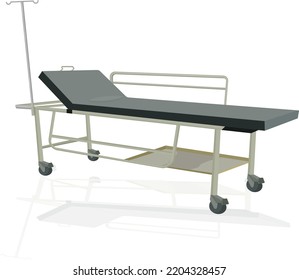 Hospital Stretcher isolated on white background