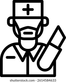 Hospital Surgery Line Vector Icon Design