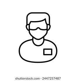 Icono de Hospital Sweeper en Vector. Logotipo
